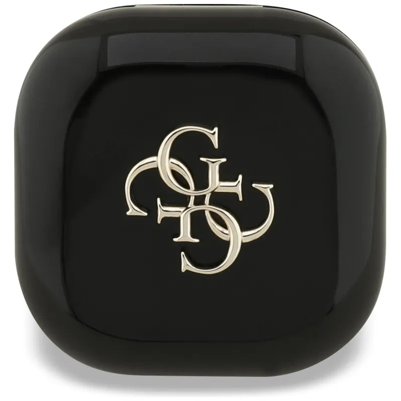 Guess 4G Metal Logo – TWS Bluetooth ausinės + įkrovimo dėklas (juodos)