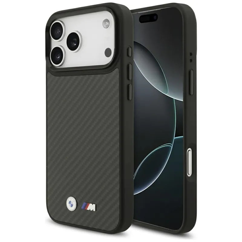 BMW M Kevlar Matt MagSafe – dėklas iPhone 17 Pro Max (juodas)
