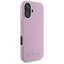 Karl Lagerfeld Saffiano Full Wrapped Elongated Metal Logo MagSafe - dėklas iPhone 16 (rožinis)