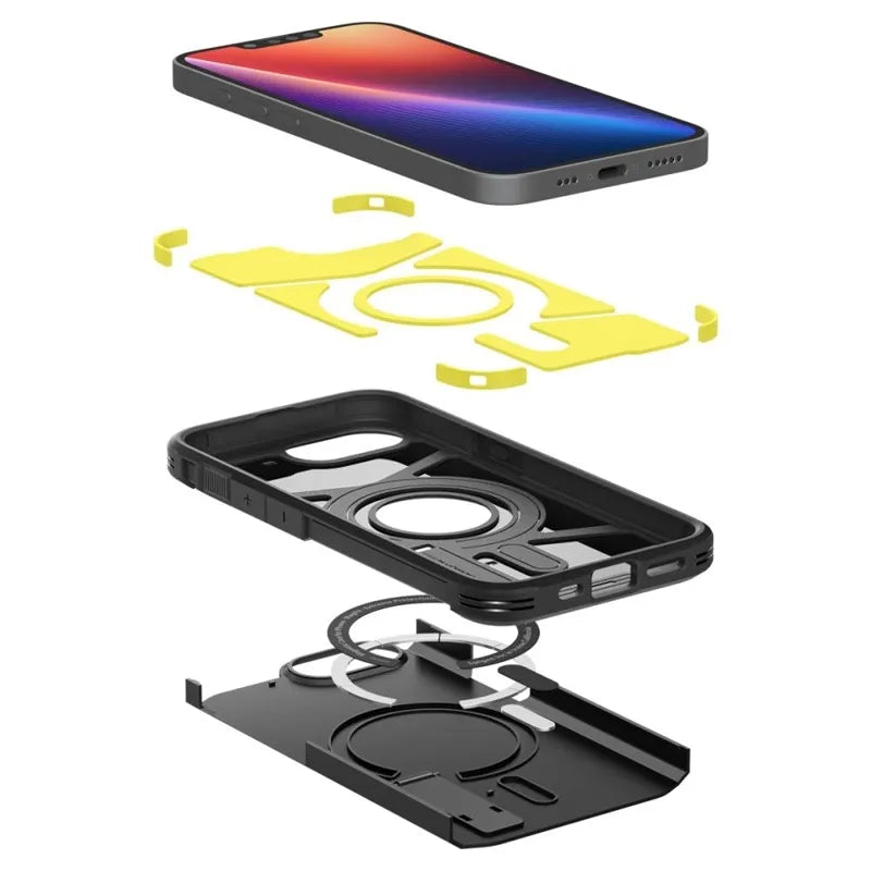 Spigen Tough Armor Mag MagSafe – Dėklas iPhone 17e / 16e (juodas)