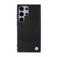 BMW Signature Leather Crossing Lines Pattern – dėklas Samsung Galaxy S24 Ultra (juodas)