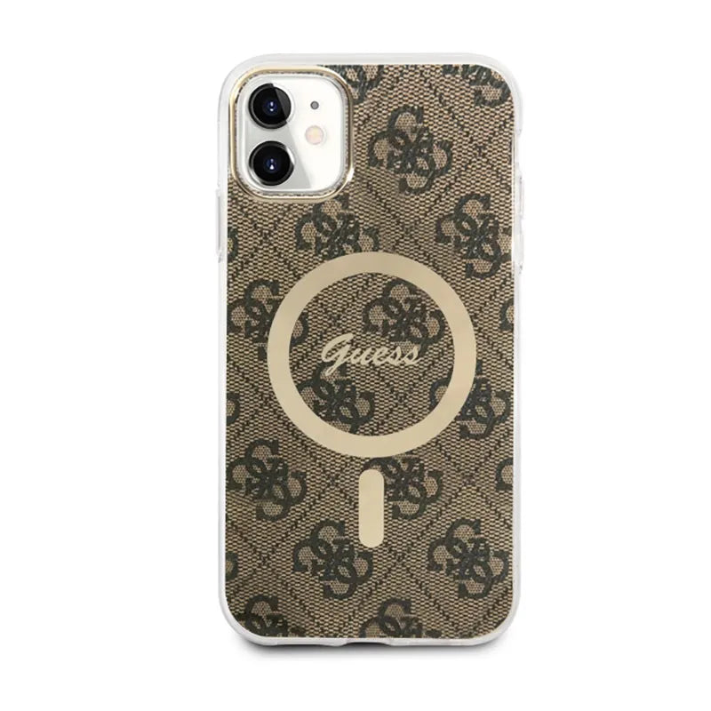 Guess 4G MagSafe – dėklas iPhone 11 (rudos spalvos)