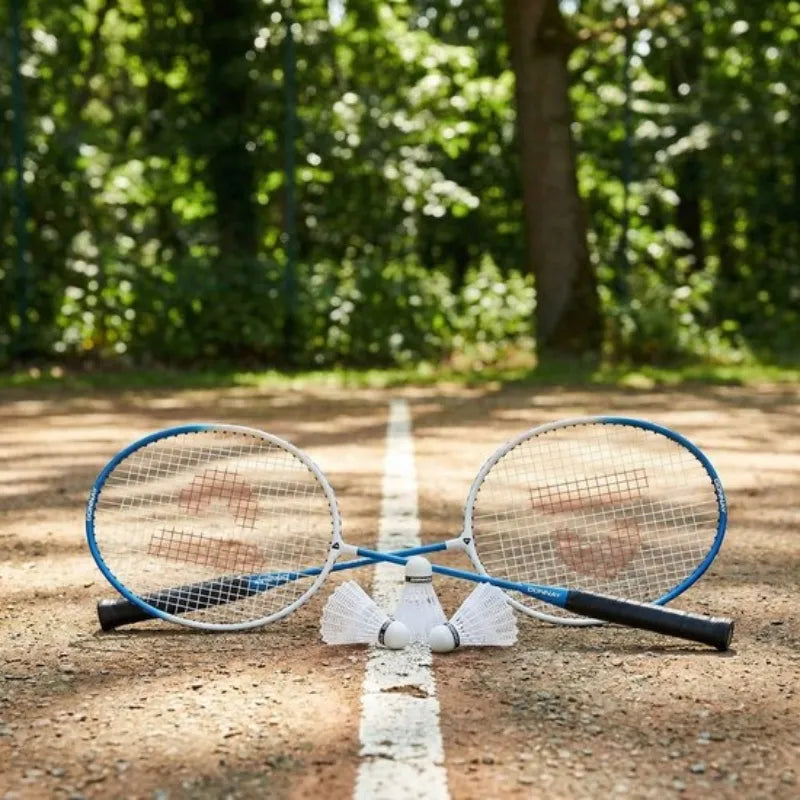 Donnay – 6 dalių badmintono rinkinys dėkle (mėlynas)