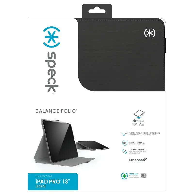 Speck Balance Folio – Dėklas iPad Pro 13" M5 (2025) / iPad Pro 13" M4 (2024) (Juodas)