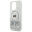 Karl Lagerfeld Liquid Glitter Karl Head MagSafe – dėklas „iPhone 16 Pro“ (skaidrus)