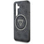 Guess 4G Glitter Triangle Buttons MagSafe – dėklas Samsung Galaxy S25 (juodas)
