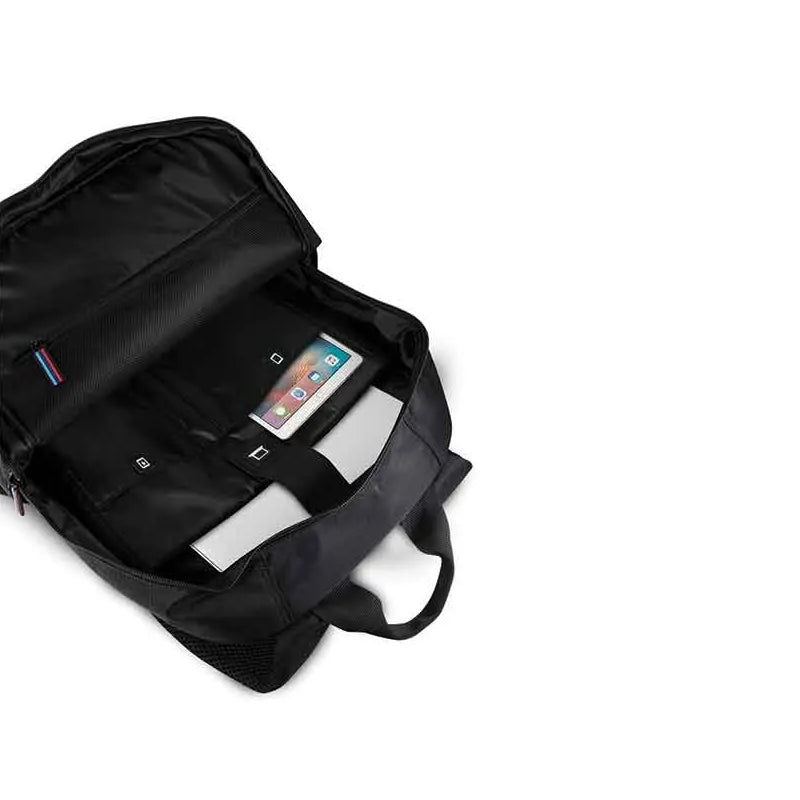BMW Carbon Navy Stripe – 16" nešiojamojo kompiuterio kuprinė (juoda)