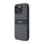 DKNY Leather Mono Stripe & Metal Logo – dėklas iPhone 14 Pro Max (juodas)