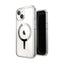 Speck Gemshell Grip + MagSafe – dėklas iPhone 17e / 16e / 15 / 14 / 13 (skaidrus / chromo apdaila)