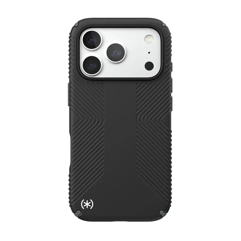 Speck Presidio2 Grip MagSafe – dėklas, skirtas iPhone 18 Pro / 17 Pro (juodas)