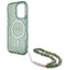 Guess IML Glitter With Pearl Strap MagSafe – dėklas iPhone 16 Pro Max (žalias)