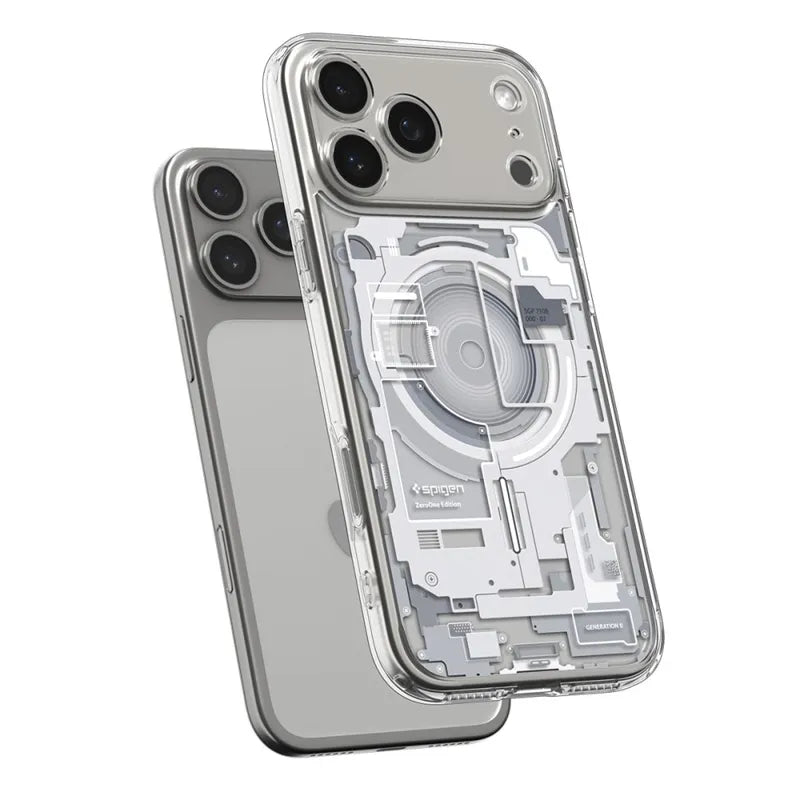 Spigen Ultra Hybrid Mag MagSafe – dėklas iPhone 17 Pro (Zero One White)