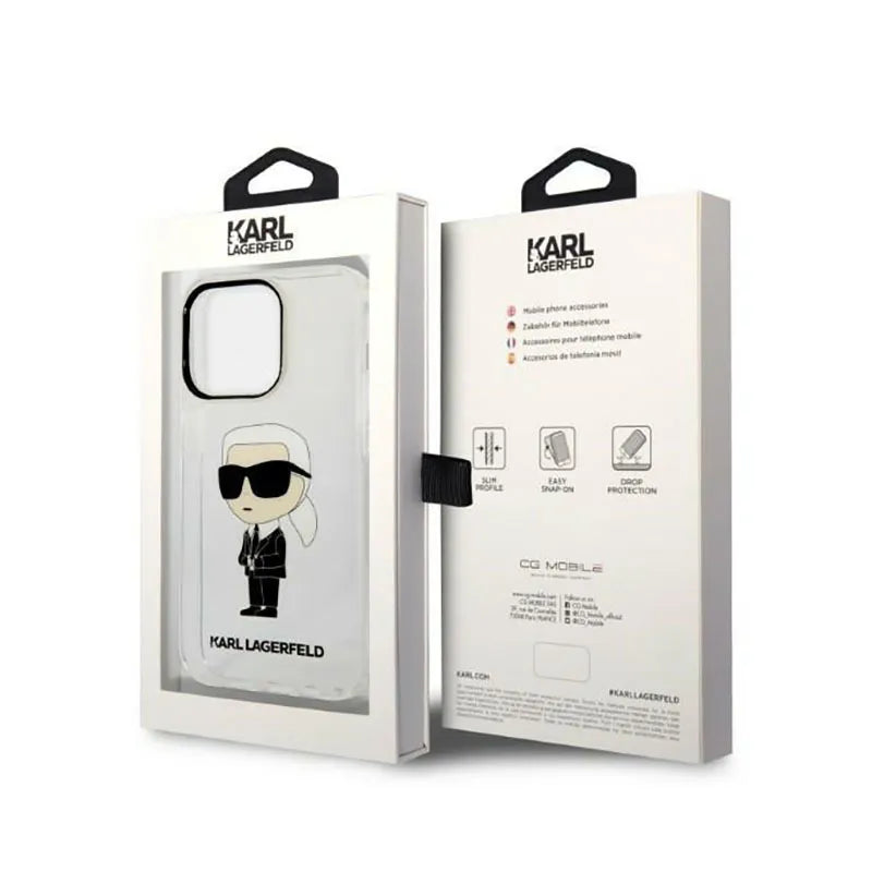 Karl Lagerfeld IML NFT Ikonik – dėklas iPhone 14 Pro Max (skaidrus)
