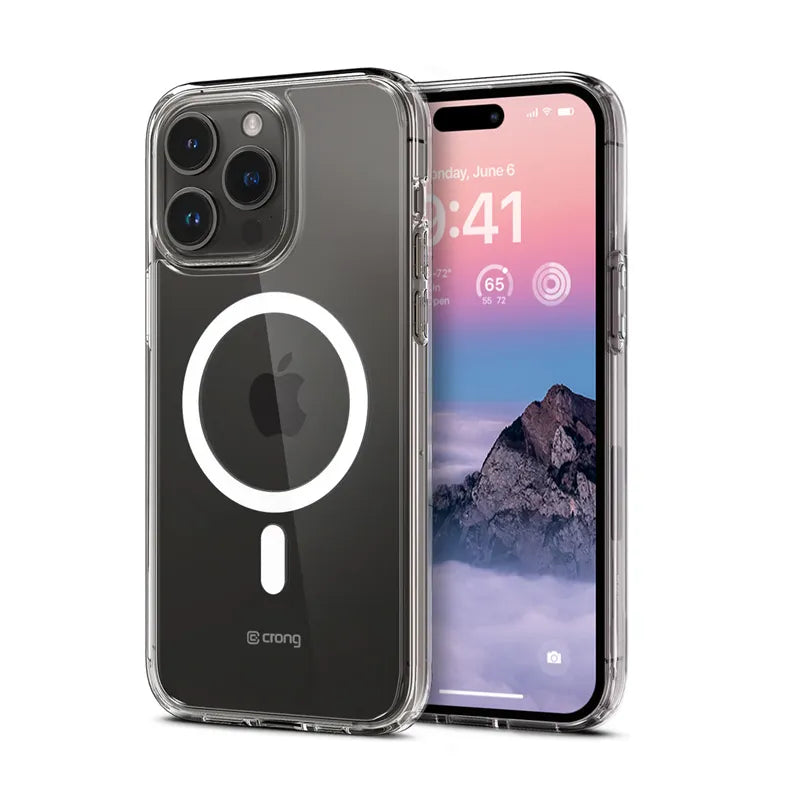 Crong Clear MAG Cover - iPhone 14 Pro Max MagSafe dėklas (skaidrus)