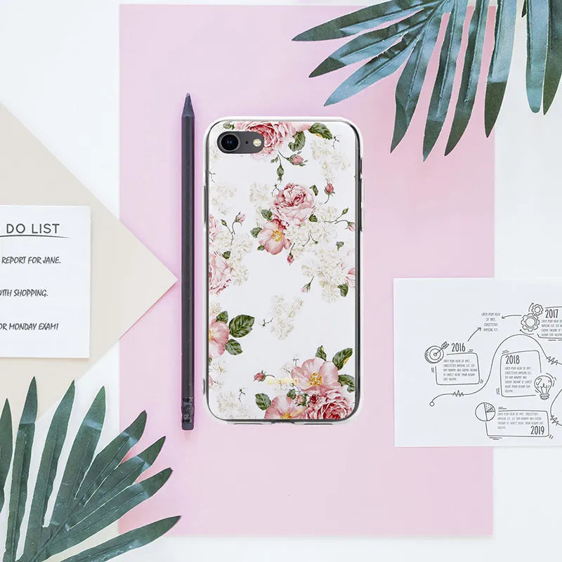 „Crong Flower Case“ – „iPhone SE (2022/2020) / 8 / 7“ dėklas (02 raštas)