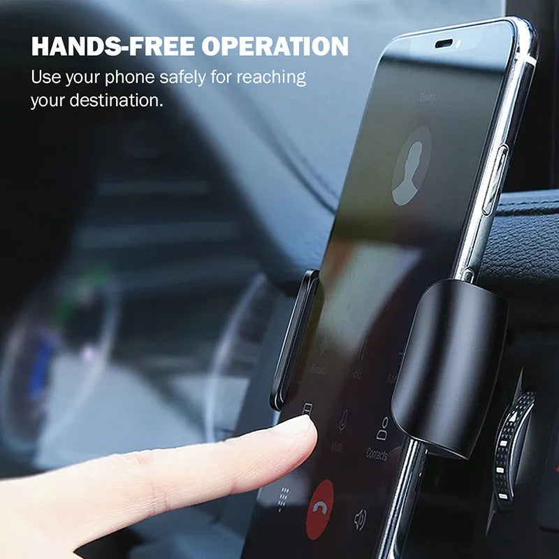 Crong Universal Smart Car Holder – universalus automobilinis telefono laikiklis 4"-6,5" telefonams (juodas)