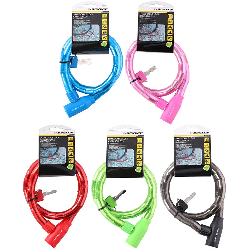 Dunlop dviračių apsaugos nuo vagystės rakinama spyna (raudona)