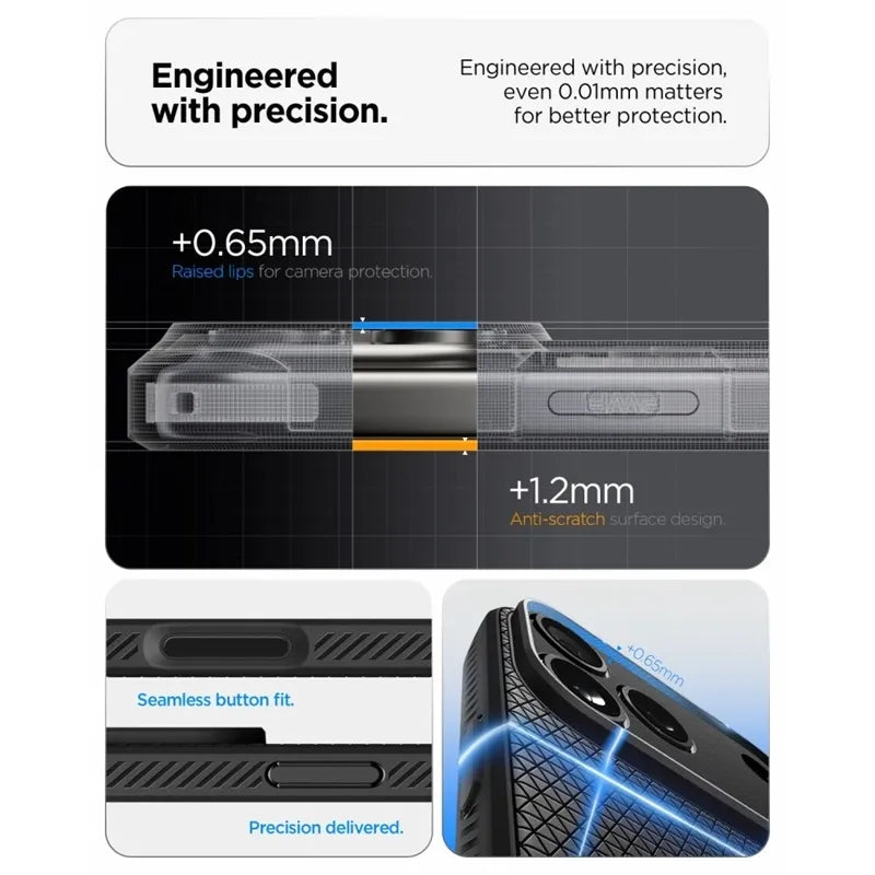 Spigen Liquid Air – dėklas, skirtas iPhone 18 Pro / 17 Pro (matinė juoda spalva)