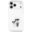 Karl Lagerfeld IML Aquarelle Karl & Choupette & Logo MagSafe dėklas, skirtas iPhone 17 Pro Max (baltas)