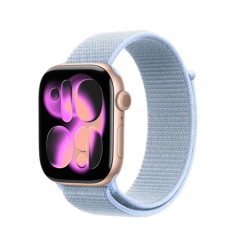 Crong Nylon – sportinė apyrankė, skirta Apple Watch 38/40/41/42 mm (Cool Blue)