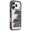 BMW M IML Metal Buttons Tricolor Lines MagSafe – dėklas iPhone 17 Pro Max (antracito spalvos)