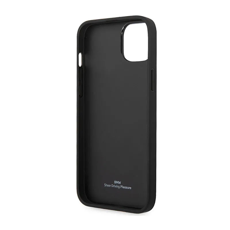 BMW Leather Diamond Pattern – Dėklas, skirtas iPhone 14 (Burgundian)