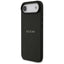 Guess Grained Ring MagSafe – dėklas iPhone Air (juodas)