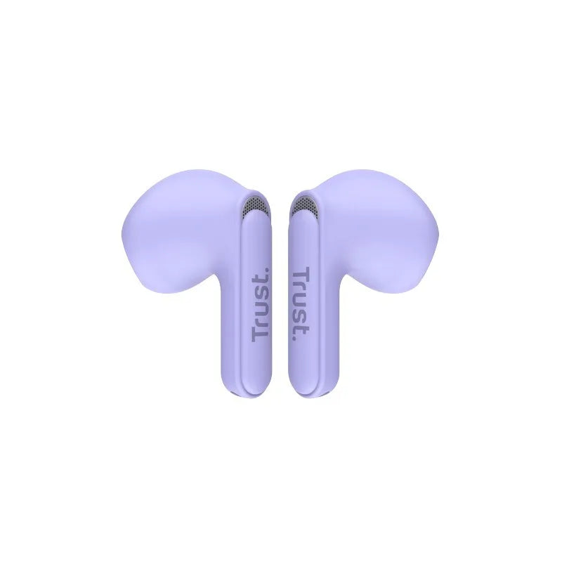 Trust Yavi – belaidės Bluetooth TWS ausinės su įkrovimo dėklu ir ENC (violetinės)