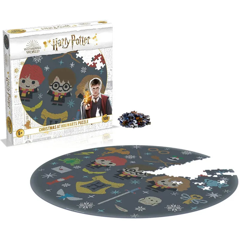 Harry Potter – 500 detalių dėlionė dekoratyvinėje dėžutėje (Kalėdos Hogvartse)