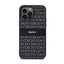 DKNY Leather Mono Stripe & Metal Logo – dėklas iPhone 14 Pro Max (juodas)