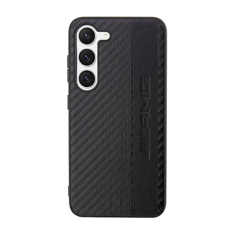 AMG Carbon Stripe & Embossed – dėklas Samsung Galaxy S23+ (juodas)