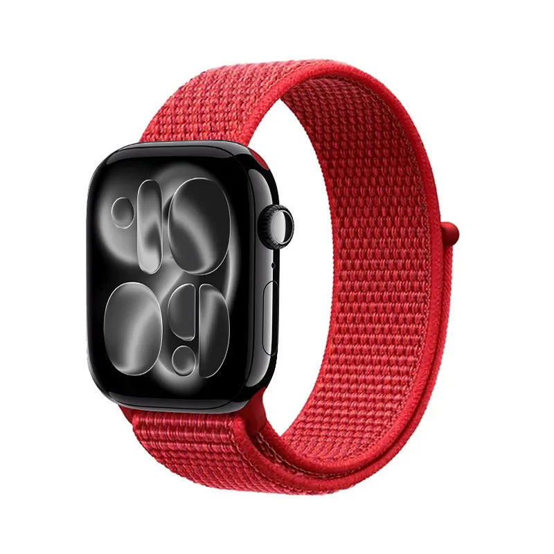 Crong Nylon – sportinis dirželis Apple Watch 38/40/41/42 mm (Red Fusion)