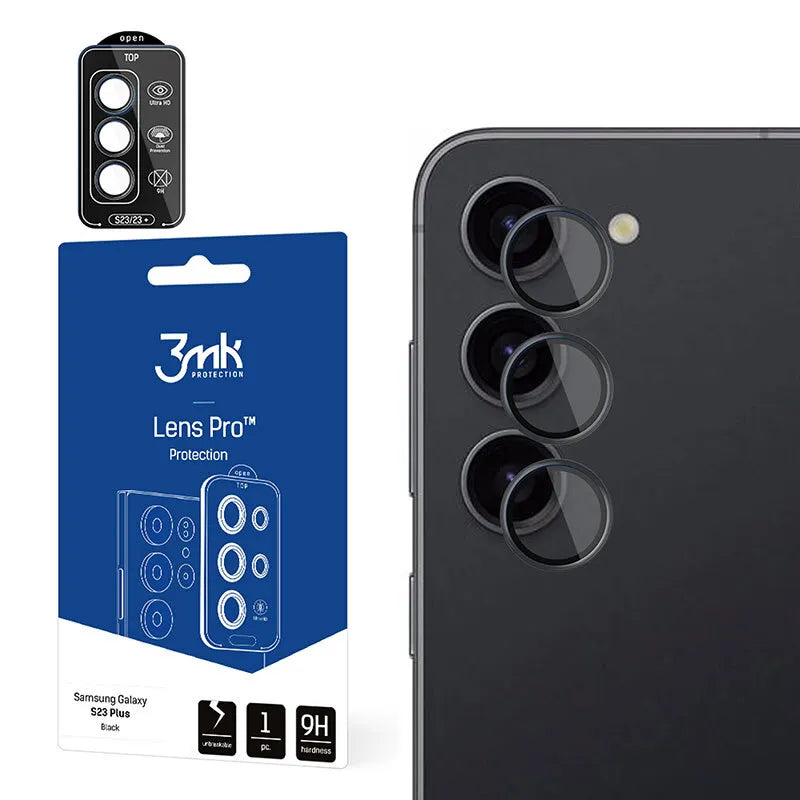 3mk Lens Protection Pro – Kameros objektyvo stiklas, skirtas Samsung Galaxy S24 (juodas)