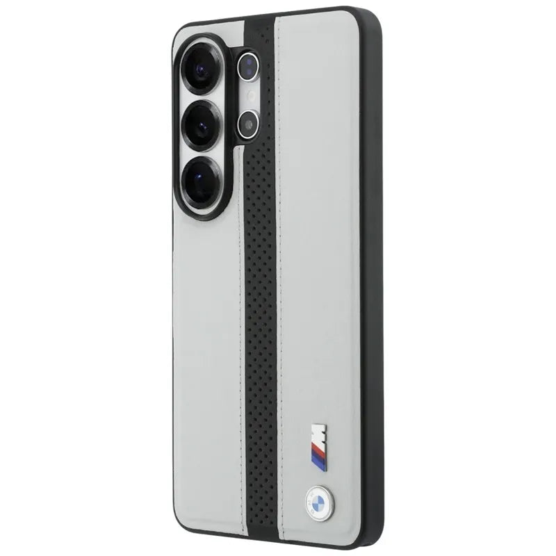 BMW M Perforated Stripe Logo MagSafe – Dėklas, skirtas Samsung Galaxy S26 Ultra (pilkas)