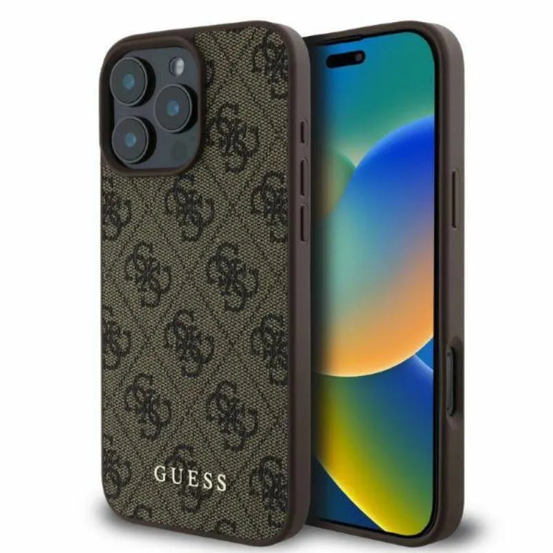 Guess 4G Classic - Dėklas iPhone 16 Pro (rudas)