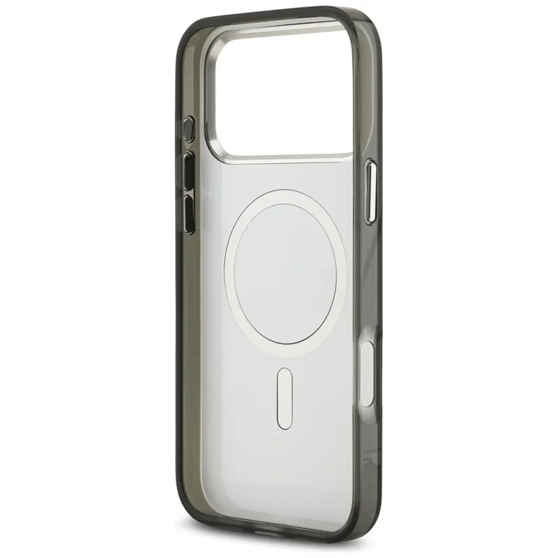 Karl Lagerfeld IML Aquarelle Karl & Choupette & Logo MagSafe – dėklas iPhone 17 Pro (juodas)