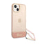 Guess Translucent Pearl Strap - dėklas, skirtas iPhone 14 Plus (rožinis)