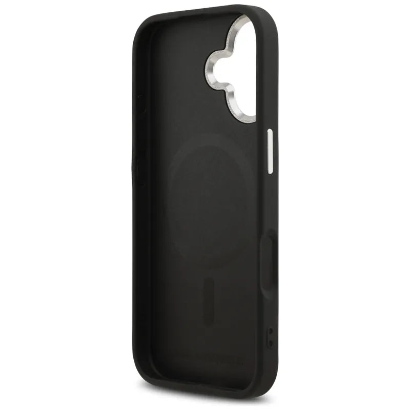 Karl Lagerfeld Choupette Pin MagSafe – dėklas iPhone 17 (juodas)