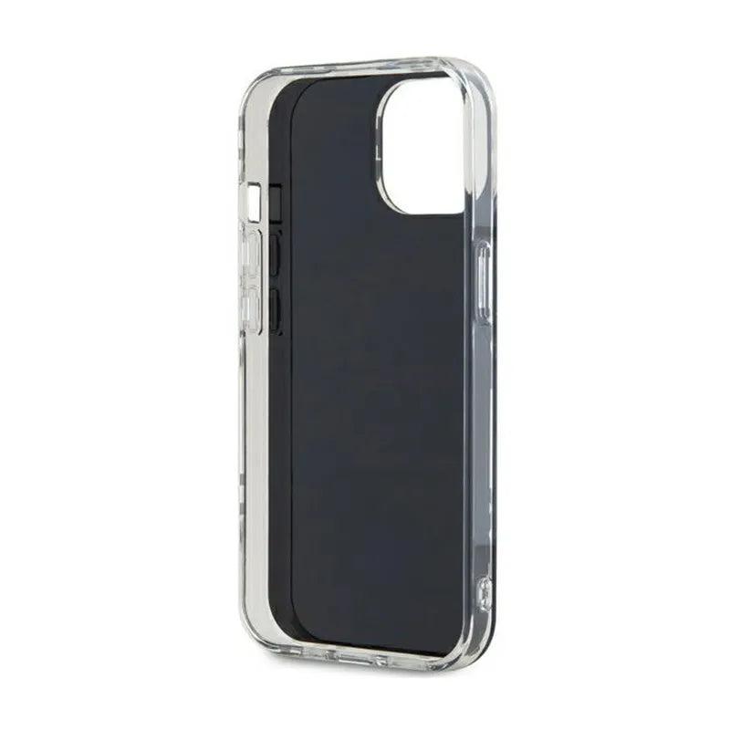 DKNY IML Checkered Mono Pattern – dėklas iPhone 15 Plus / 14 Plus (juodas)