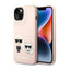 Karl Lagerfeld Liquid Silicone Karl & Choupette MagSafe – dėklas, skirtas iPhone 14 Plus (rožinis)