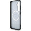 Guess 4G Glitter Triangle Buttons MagSafe – dėklas Samsung Galaxy S25 (juodas)