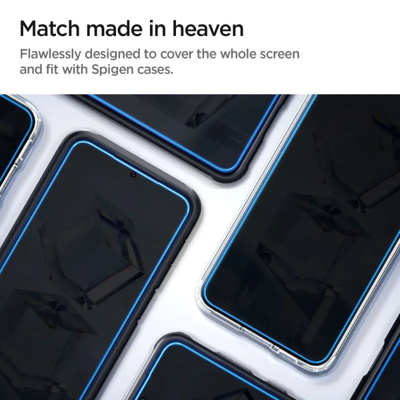 Spigen Glas.TR EZ Fit 2-Pack - Grūdintas stiklas Samsung Galaxy S23, 2 vnt. (skaidrus)