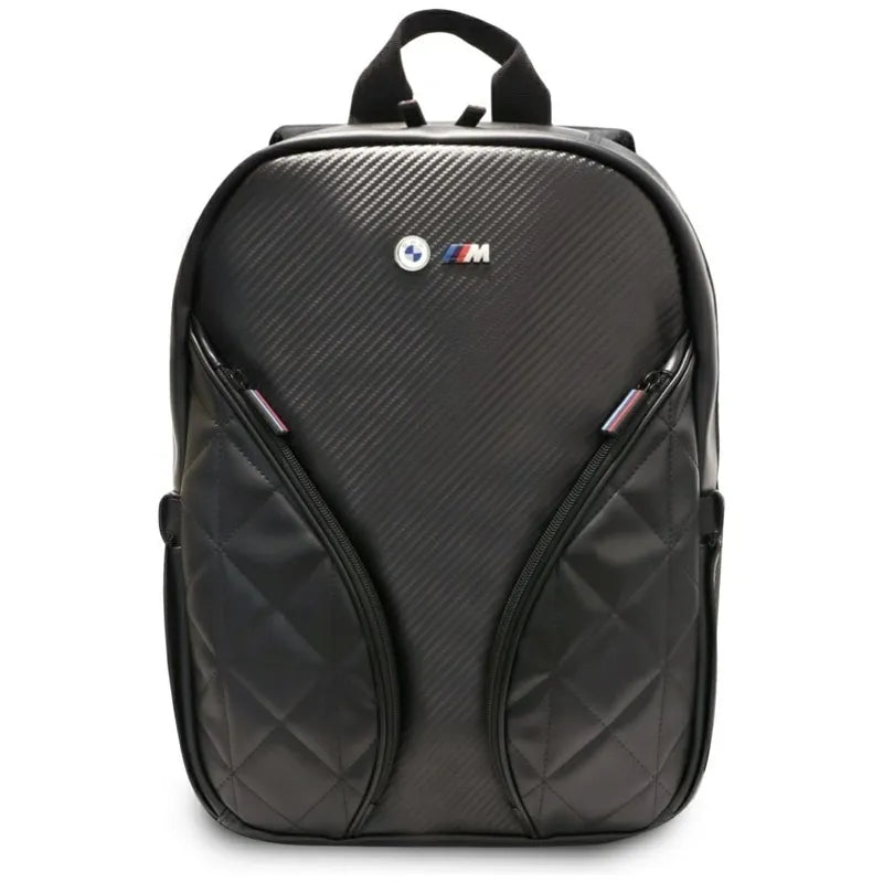 BMW Carbon Pockets & Metal Logo – 16" nešiojamojo kompiuterio kuprinė (juoda)