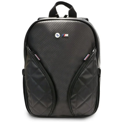 BMW Carbon Pockets & Metal Logo – 16" nešiojamojo kompiuterio kuprinė (juoda)