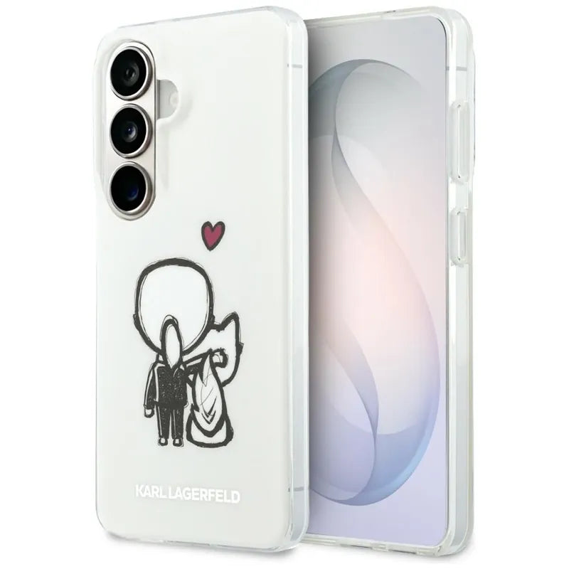 Karl Lagerfeld IML Karl & Choupette MagSafe – Samsung Galaxy S26 dėklas (skaidrus)