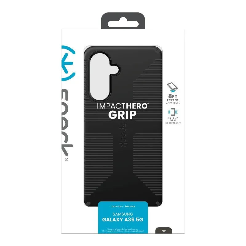 Speck Impacthero Grip – dėklas skirtas Samsung Galaxy A36 5G / A56 5G (juodas)