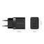 Crong Ultra Compact GaN – 2x USB-C 35W PD 3.0 sieninis įkroviklis su PPS (juodas)