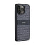 DKNY Leather Mono Stripe & Metal Logo – dėklas iPhone 14 Pro Max (juodas)