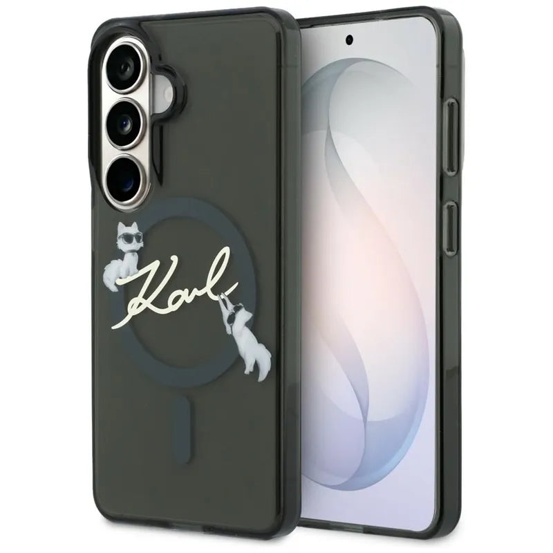 Karl Lagerfeld IML KC Script MagSafe – Samsung Galaxy S26+ dėklas (juodas)