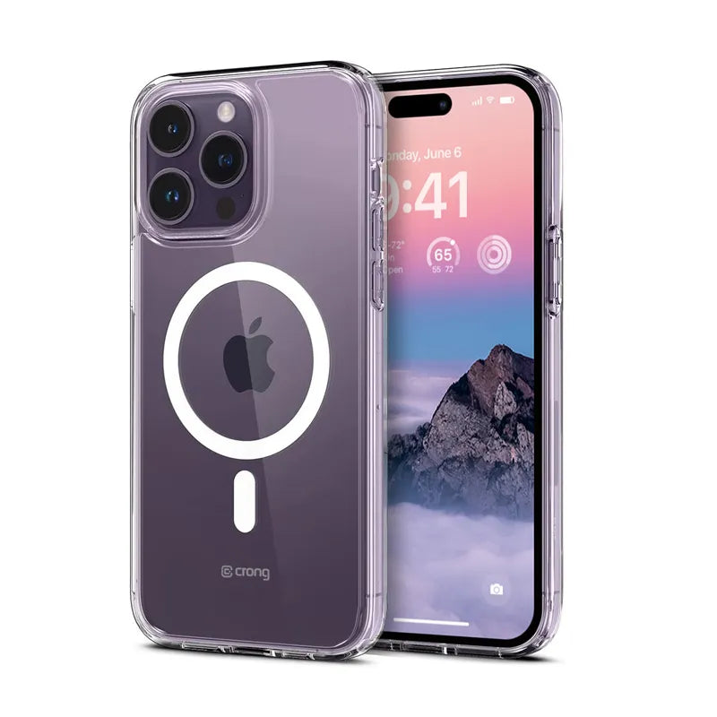 Crong Clear MAG Cover - iPhone 14 Pro Max MagSafe dėklas (skaidrus)